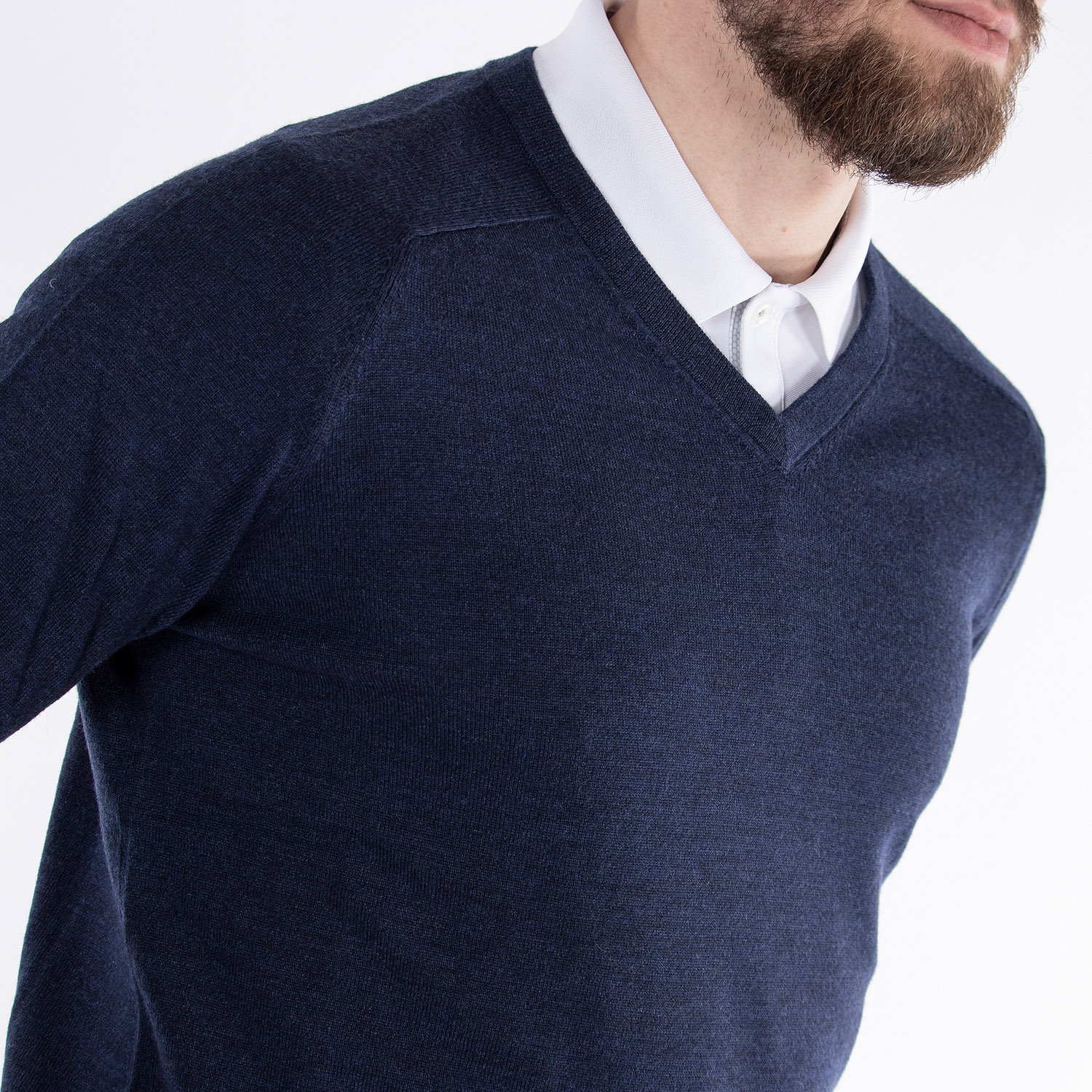 Carl V-Neck Blau Galvin Green