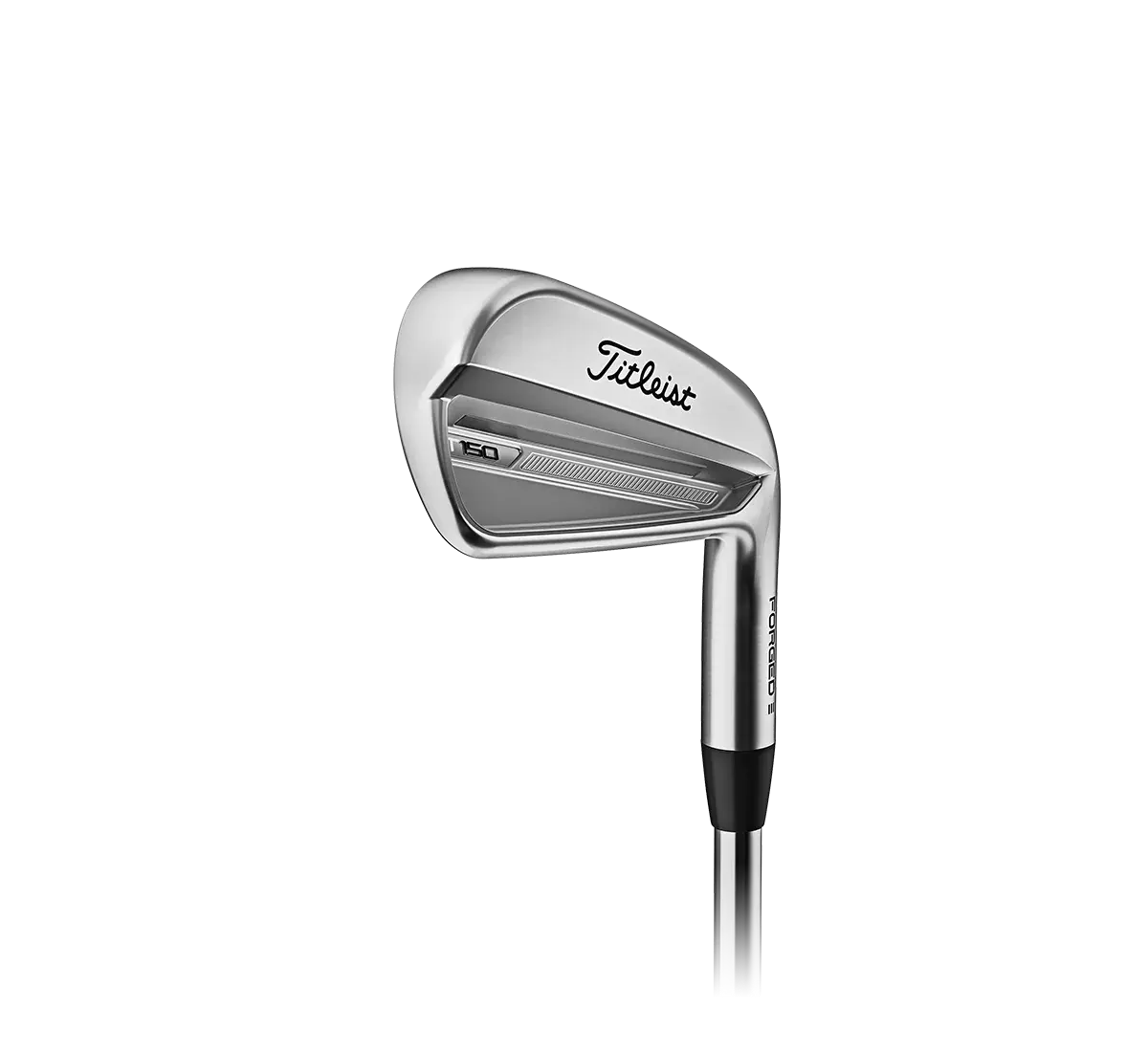 En silverfärgad Titleist 150 järnklubba för golf visas mot vit bakgrund.